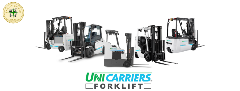 Electric forklift in operation